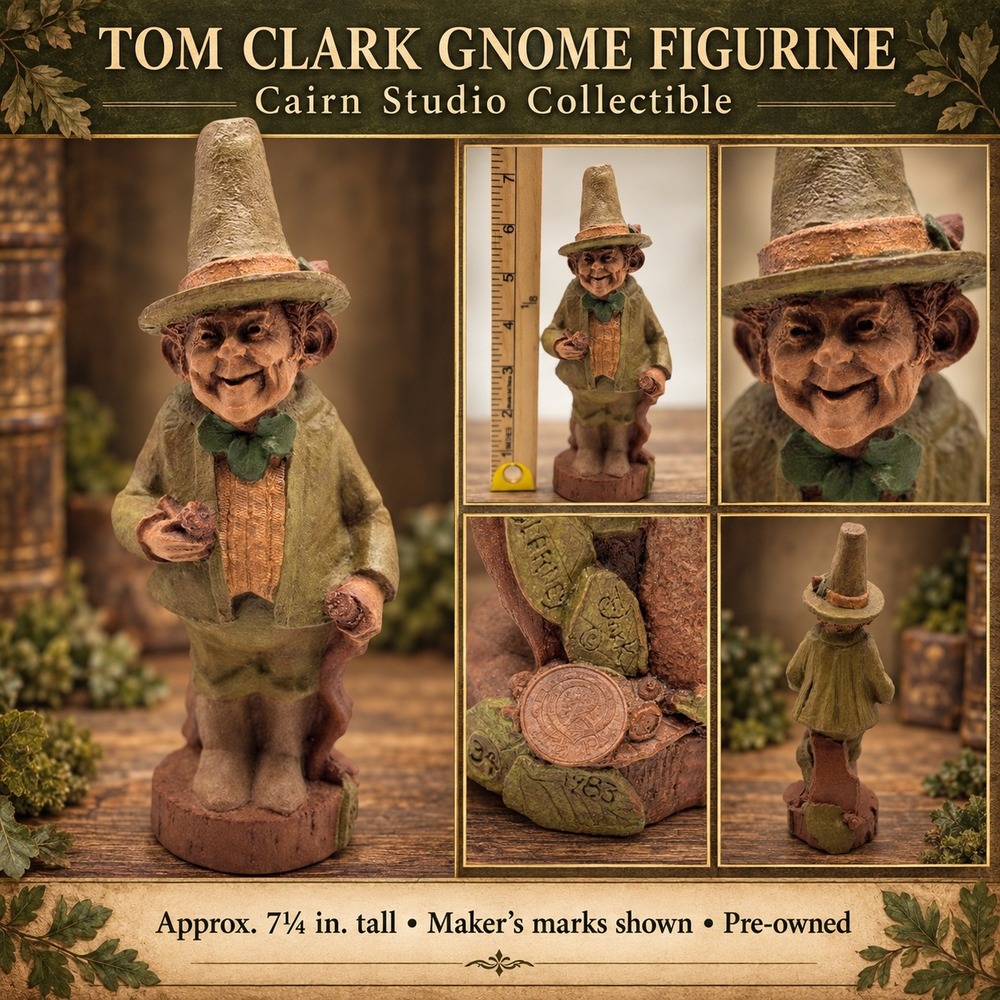 Tom Clark Barney Gnome Figurine Cairn Studio 1983 Vintage Collectible 7.25in